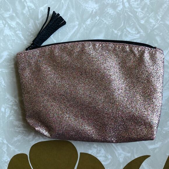 Ipsy May 2019 Pink Multi-Color Glitter Faux Leather Tassel Make-Up Cosmetic Bag - Picture 3 of 5